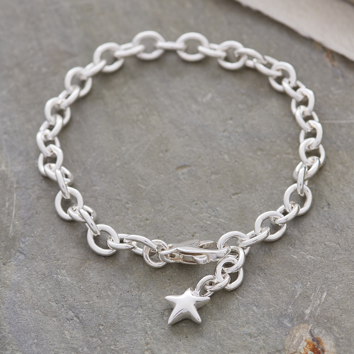 Mini Lifetime Silver Star Charm Bracelet