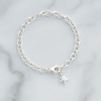 Mini Lifetime Silver Star Charm Bracelet