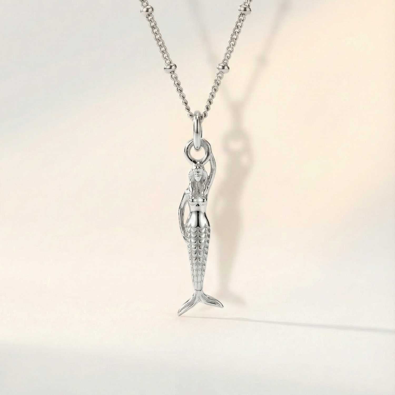 Mini Mermaid Silver Necklace - Zennor
