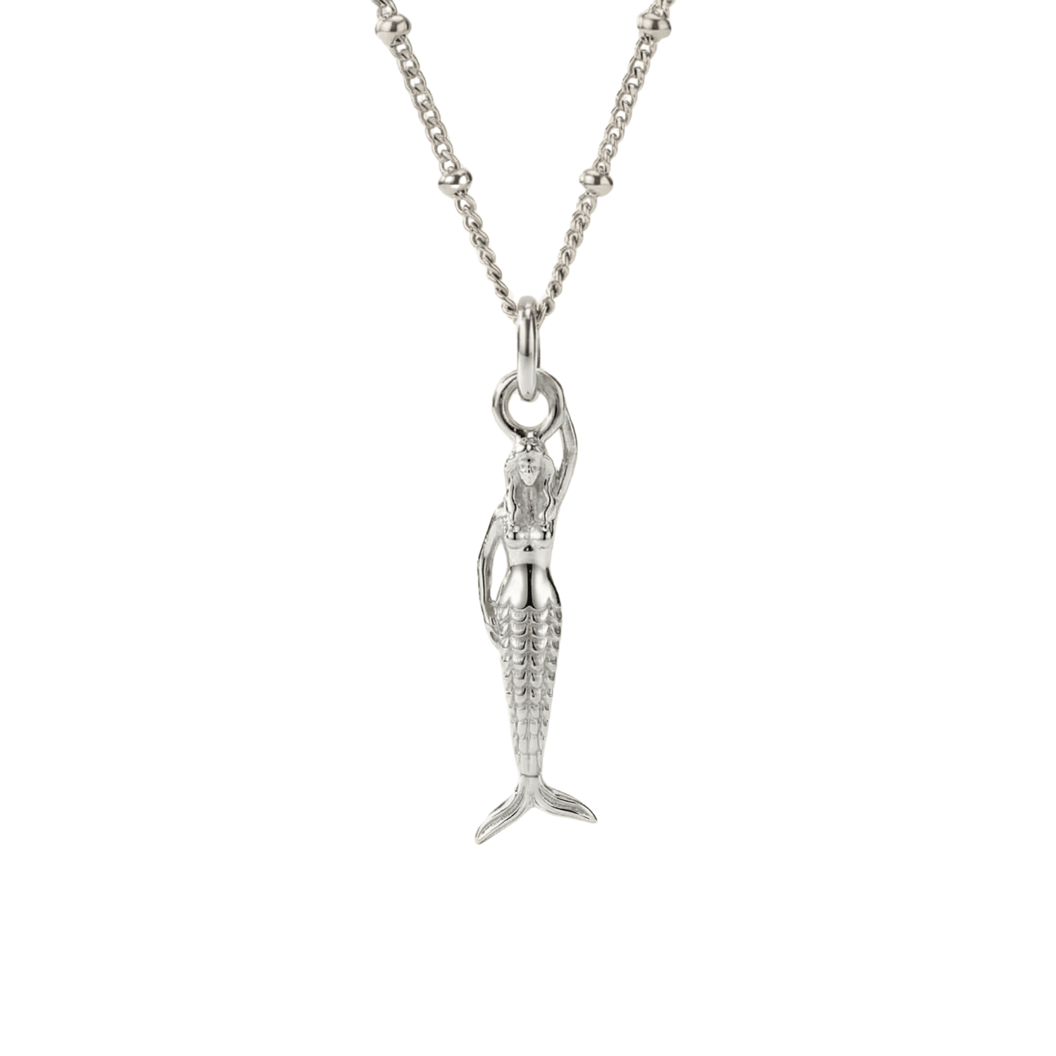 Mini Mermaid Silver Necklace - Zennor