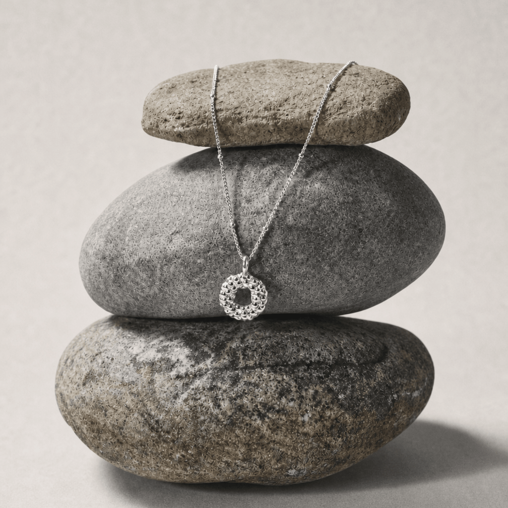 Mini Silver Barnacle Necklace