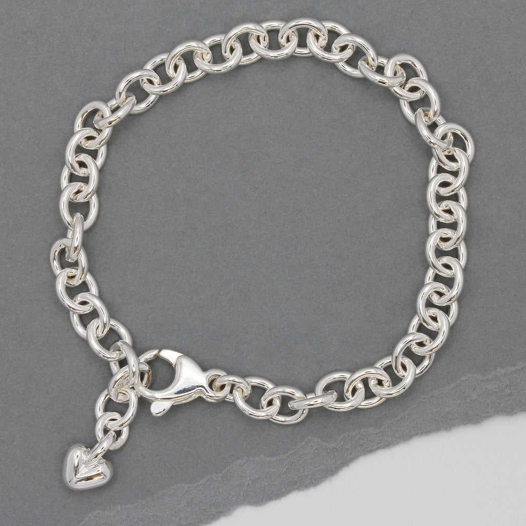 Mini Lifetime Silver Heart Charm Bracelet