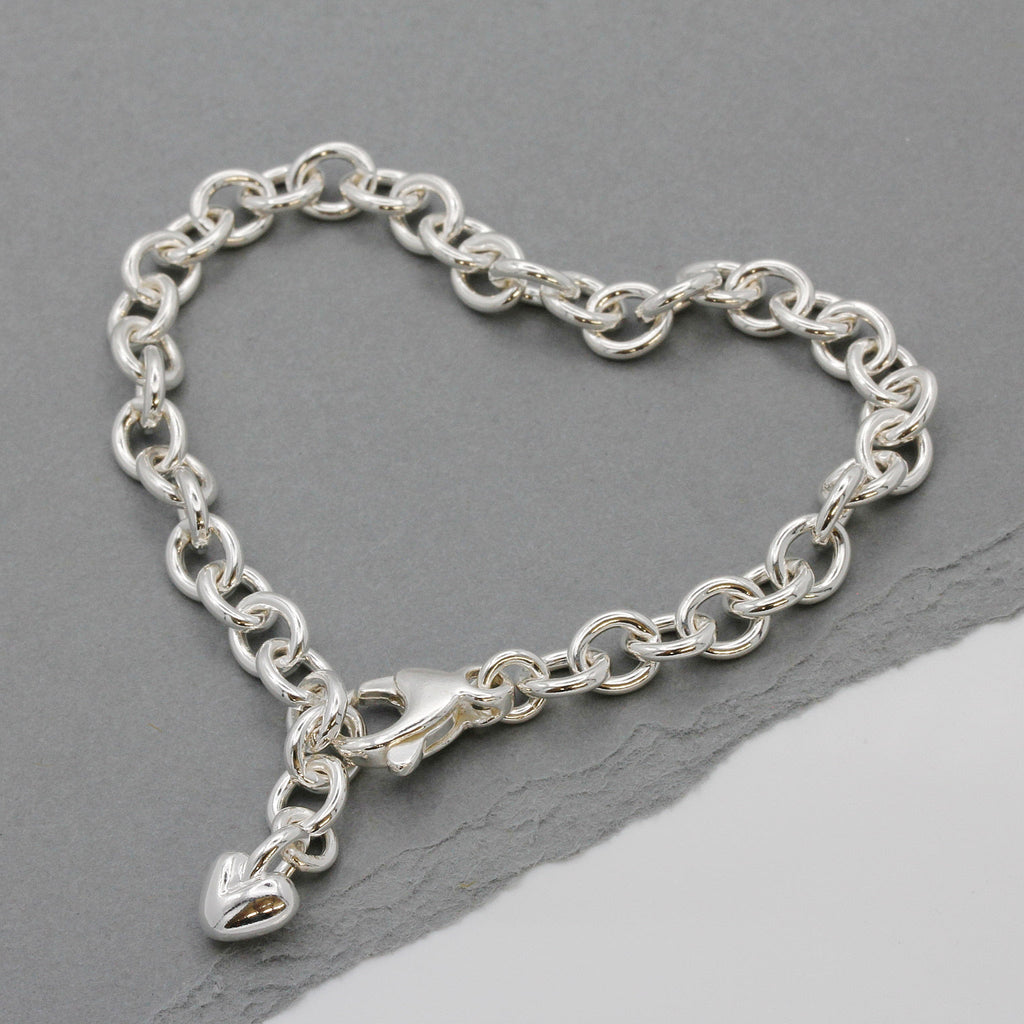 Mini Lifetime Silver Heart Charm Bracelet