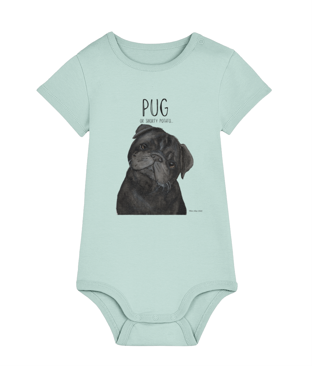 Snorty Potato Baby Bodysuit – For Your Little Pug Lover!