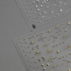 Hello Claws | Moon And Star Gold Silver Nail Deco Sticker
