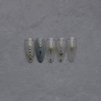 Hello Claws | Moon And Star Gold Silver Nail Deco Sticker