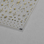 Hello Claws | Moon And Star Gold Silver Nail Deco Sticker