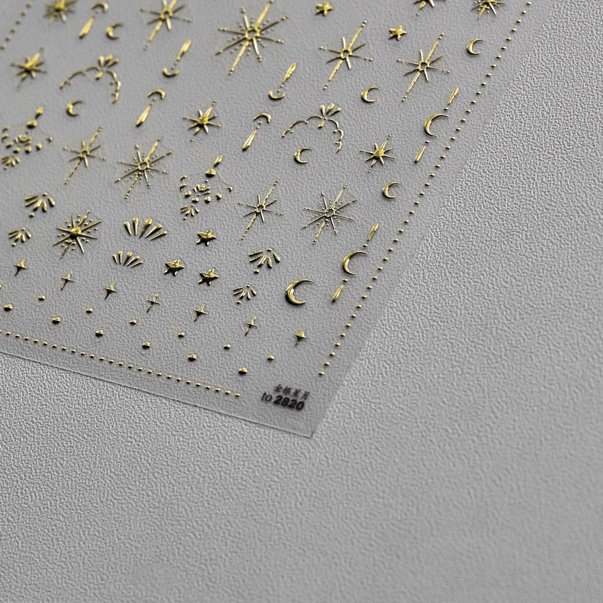 Hello Claws | Moon And Star Gold Silver Nail Deco Sticker
