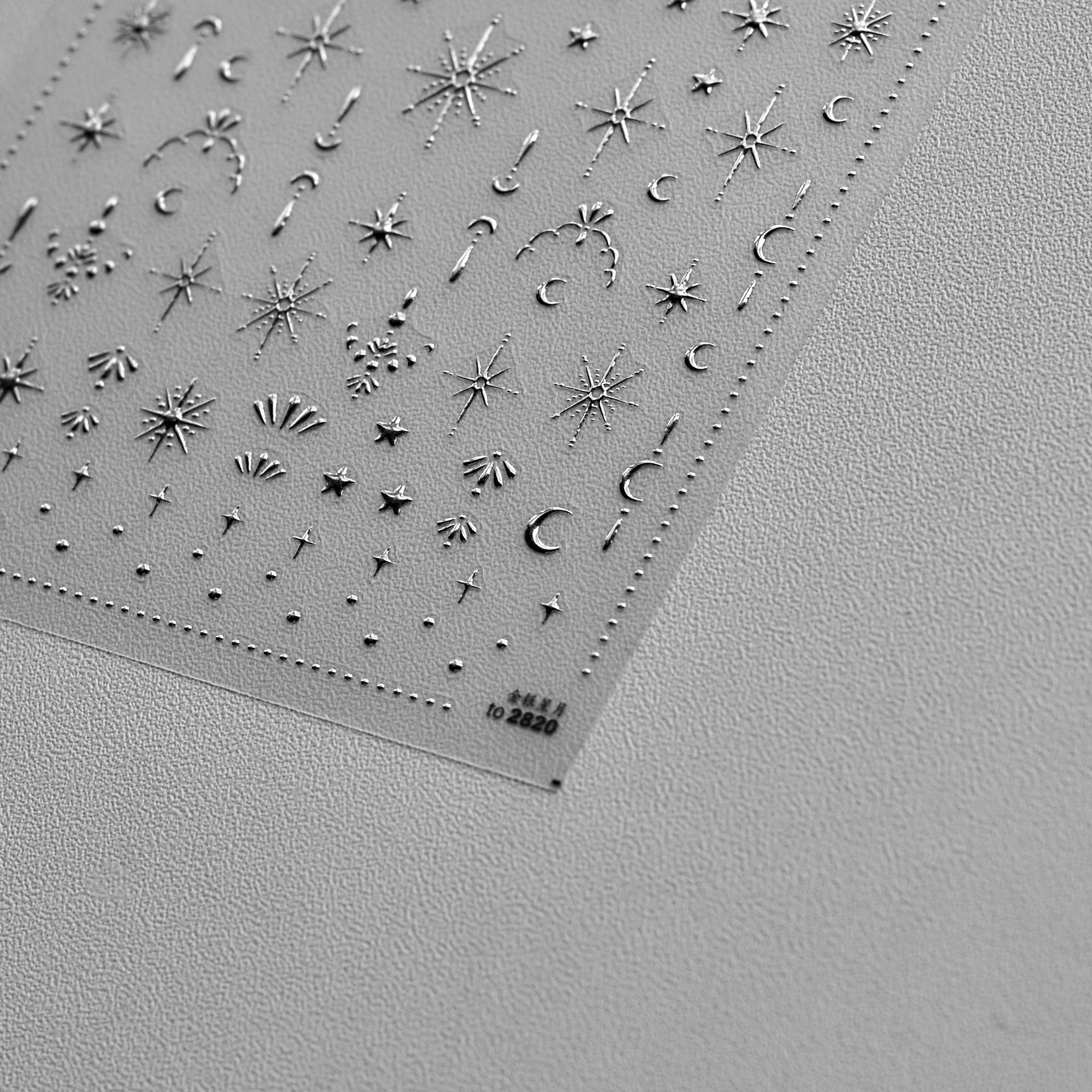 Hello Claws | Moon And Star Gold Silver Nail Deco Sticker