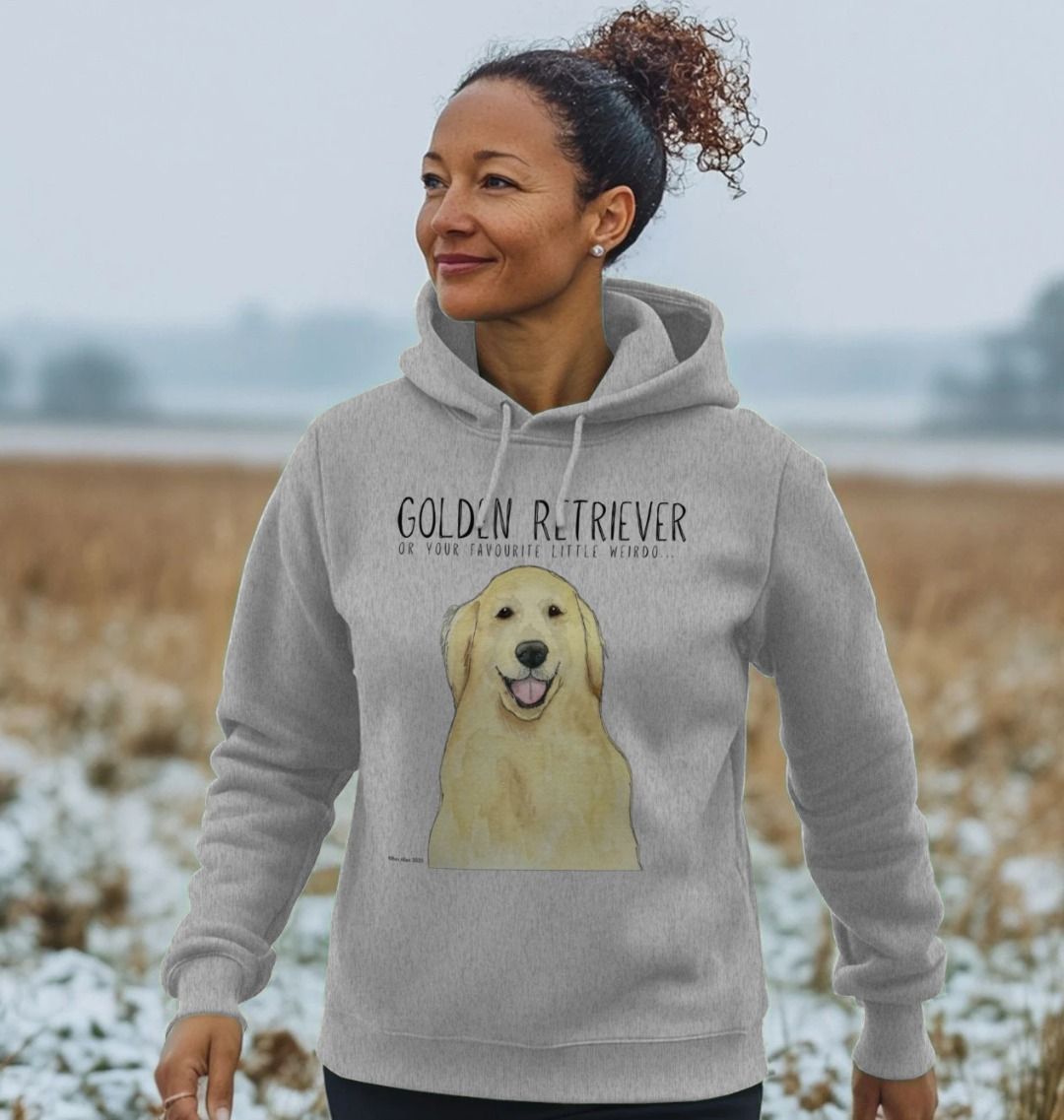 Golden Retriever Energy: Sustainable Women’s Hoodie