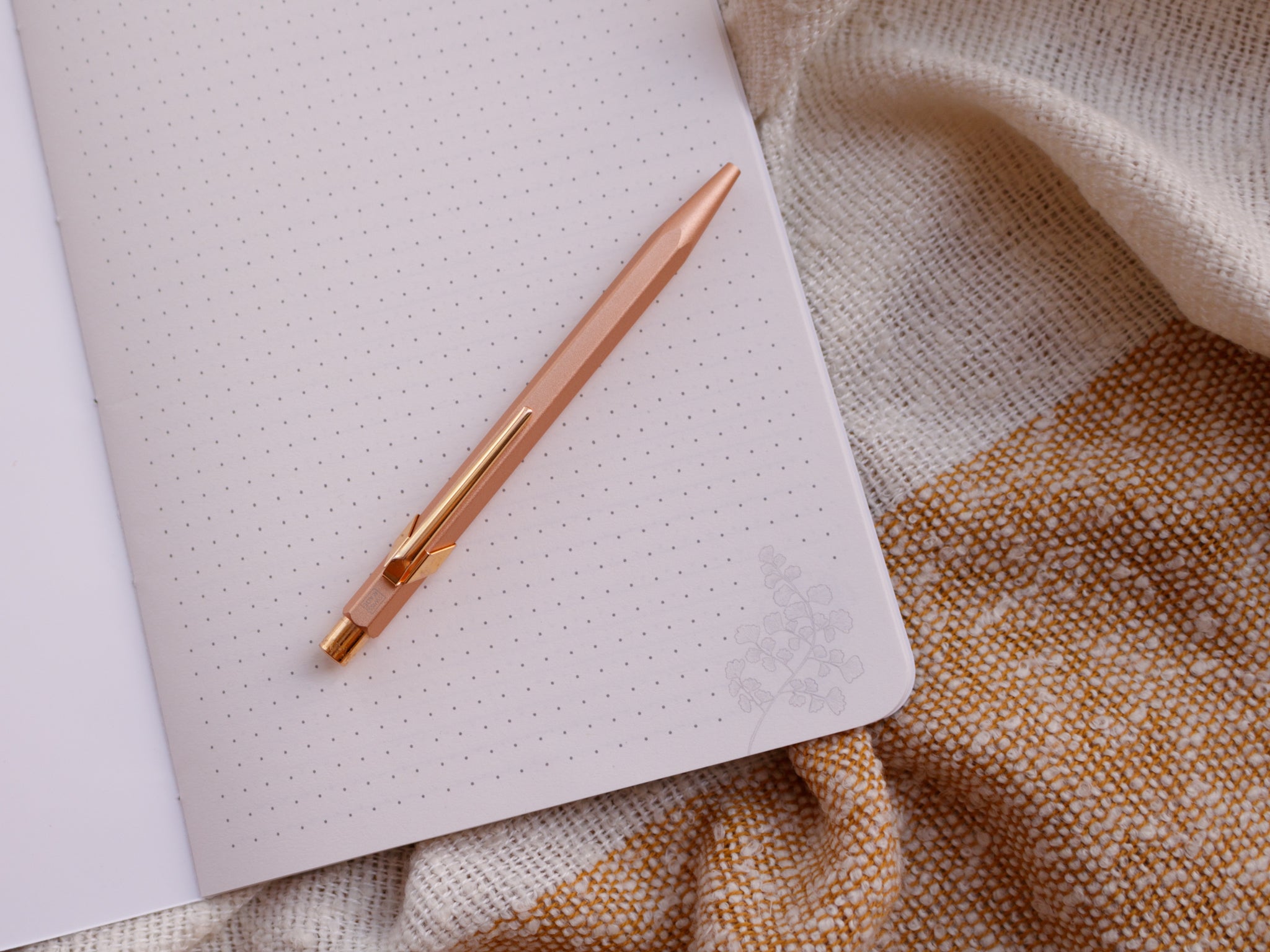 A5 Handmade Notebook with Mushroom & Fern Design
