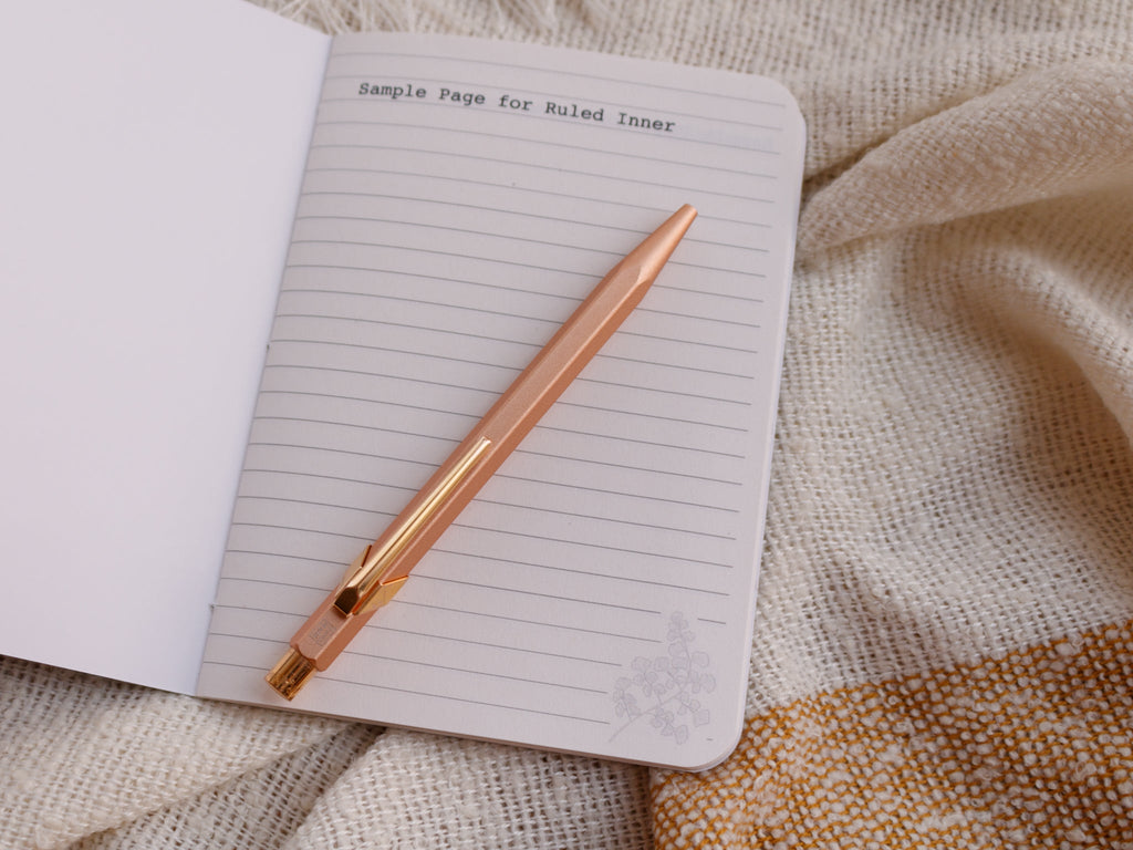 A6 Handmade Notebook with Mushroom & Fern Design