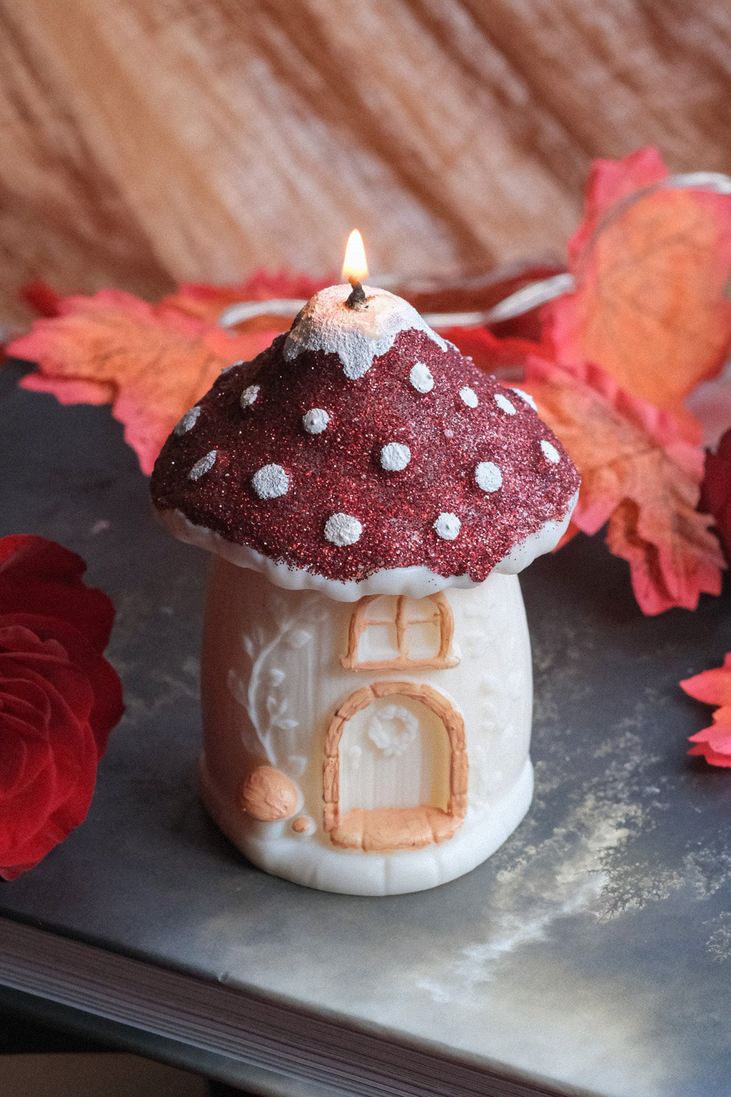 Mushroom House Candle