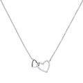 Diamonfire Linked Double Heart Necklace