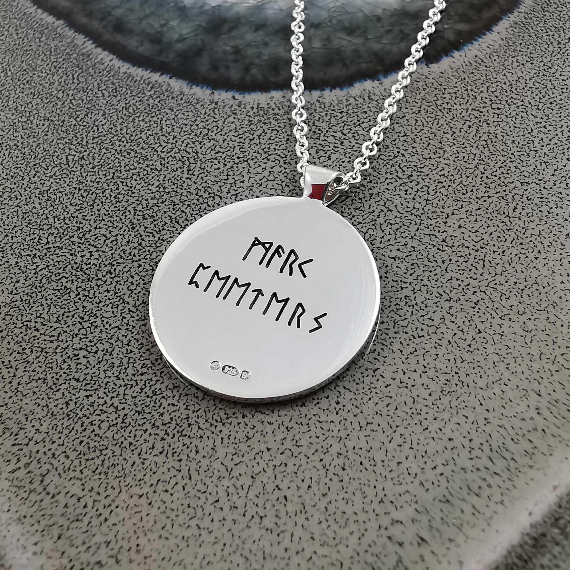 Travel Viking Rune Personalised Silver Necklace