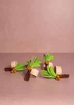 Atlantico Palm Tree Napkin Ring, Green - Set of 4