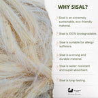 Natural Sisal Hemp Bath Pad Black