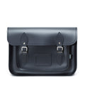 Handmade Leather Satchel - Navy Blue
