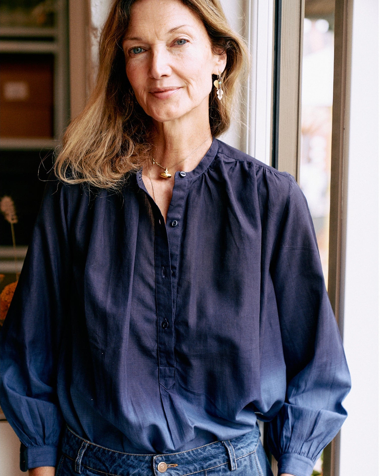 wren blouse | midnight/navy dip dye | now £75 in the sale