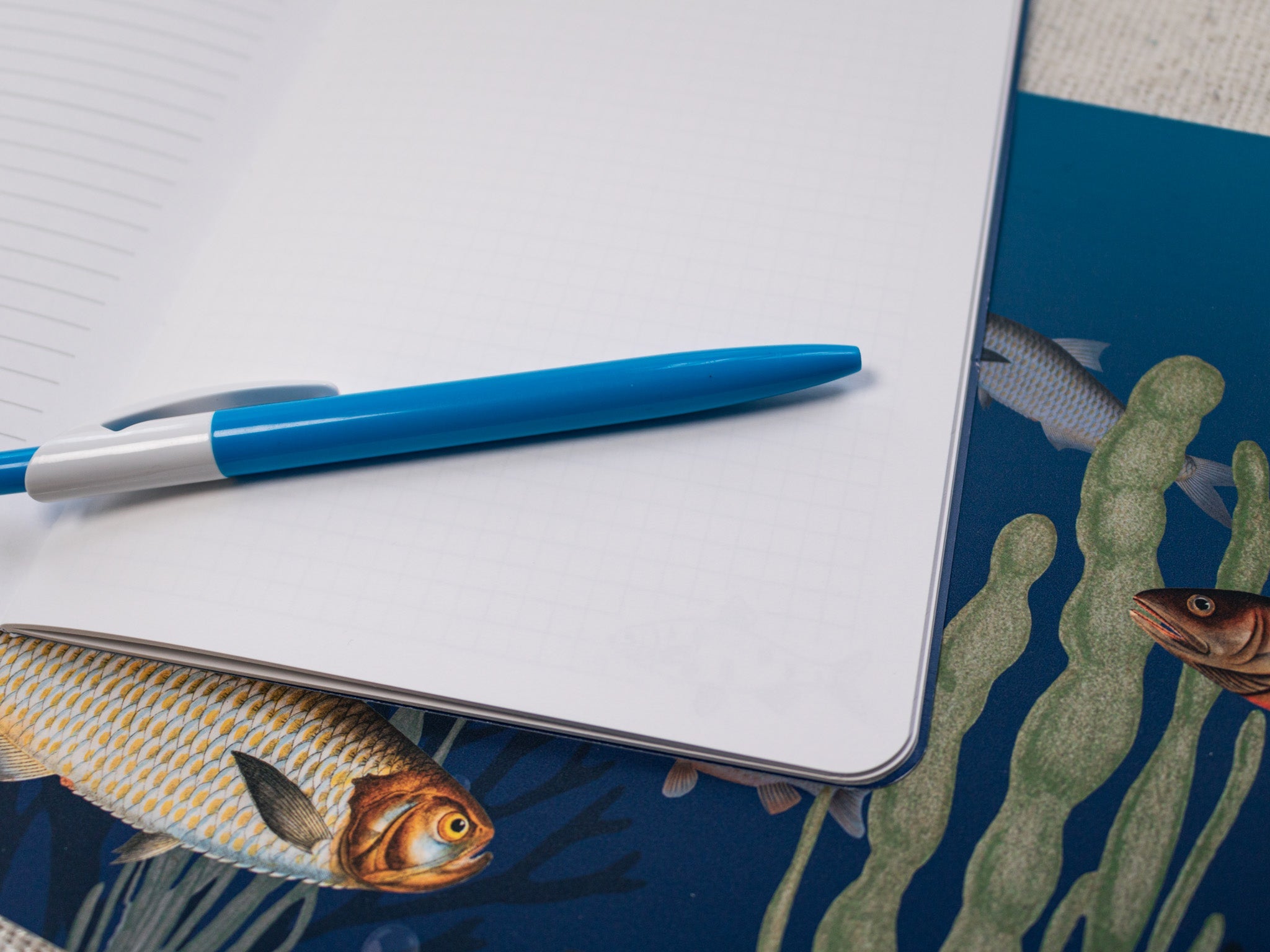 A5 & A6 Handmade Notebook with Vintage Fish Design