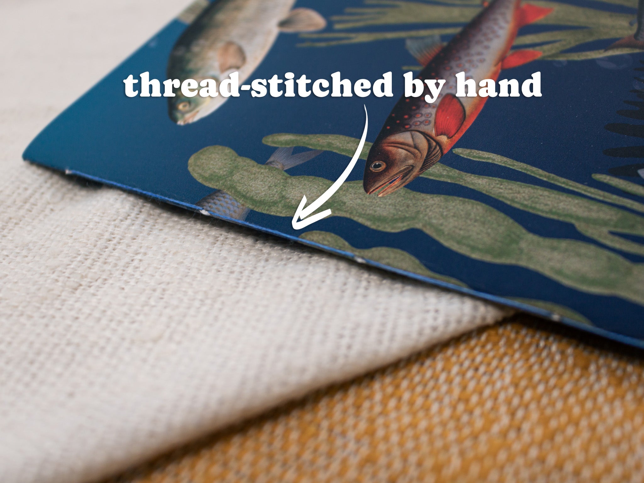 A5 & A6 Handmade Notebook with Vintage Fish Design