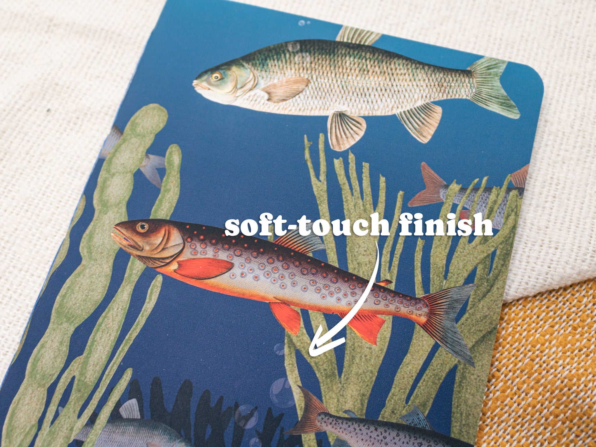 A5 & A6 Handmade Notebook with Vintage Fish Design