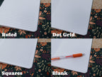 A5 Handmade Notebook with Autumnal Floral Design