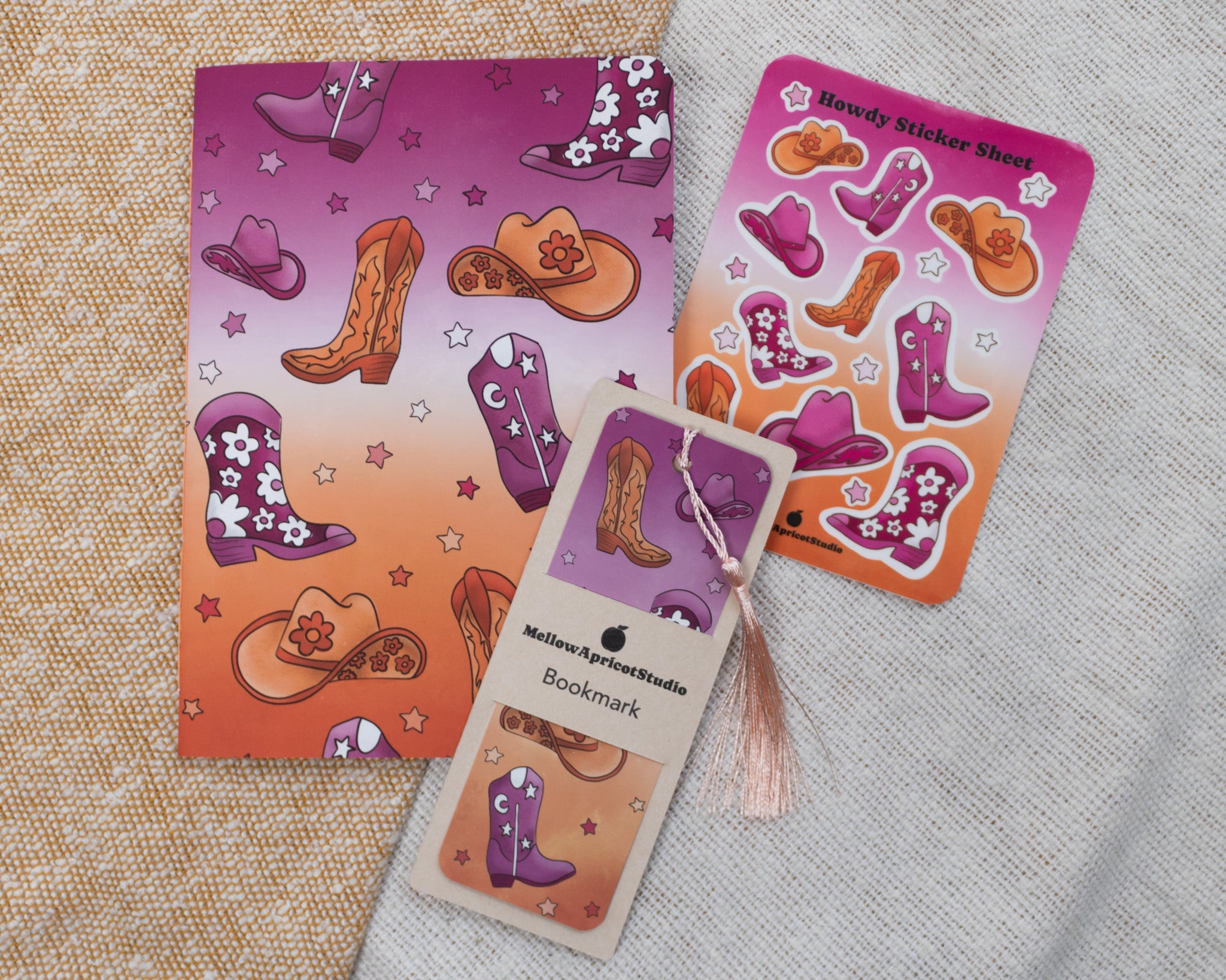 A5 Handmade Notebook with Howdy Design