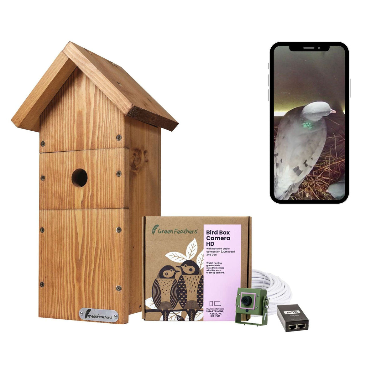 4MP 25fps Wired Network Bird Box HD Camera Starter Pack (2nd Gen)