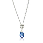 Classic Athena Kate Gemstone Necklace: Silver & Iolite
