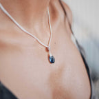 Classic Athena Kate Gemstone Necklace: Silver & Iolite