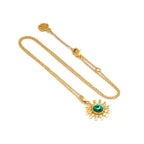 Etrusca Sun Drop Pendant with Malachite