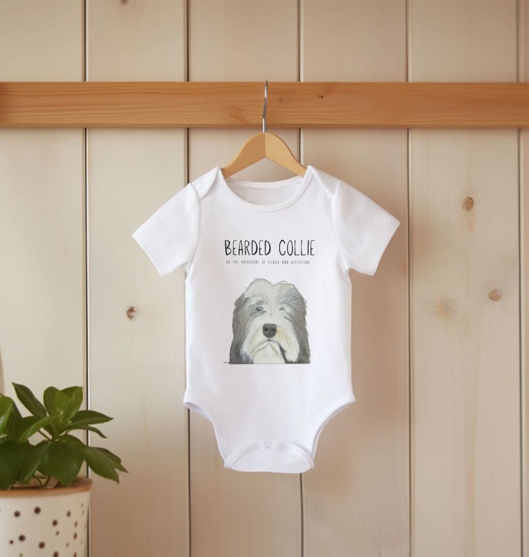 Bearded Collie Baby Bodysuit: A Little Bundle of Chaos and Cuddles!
