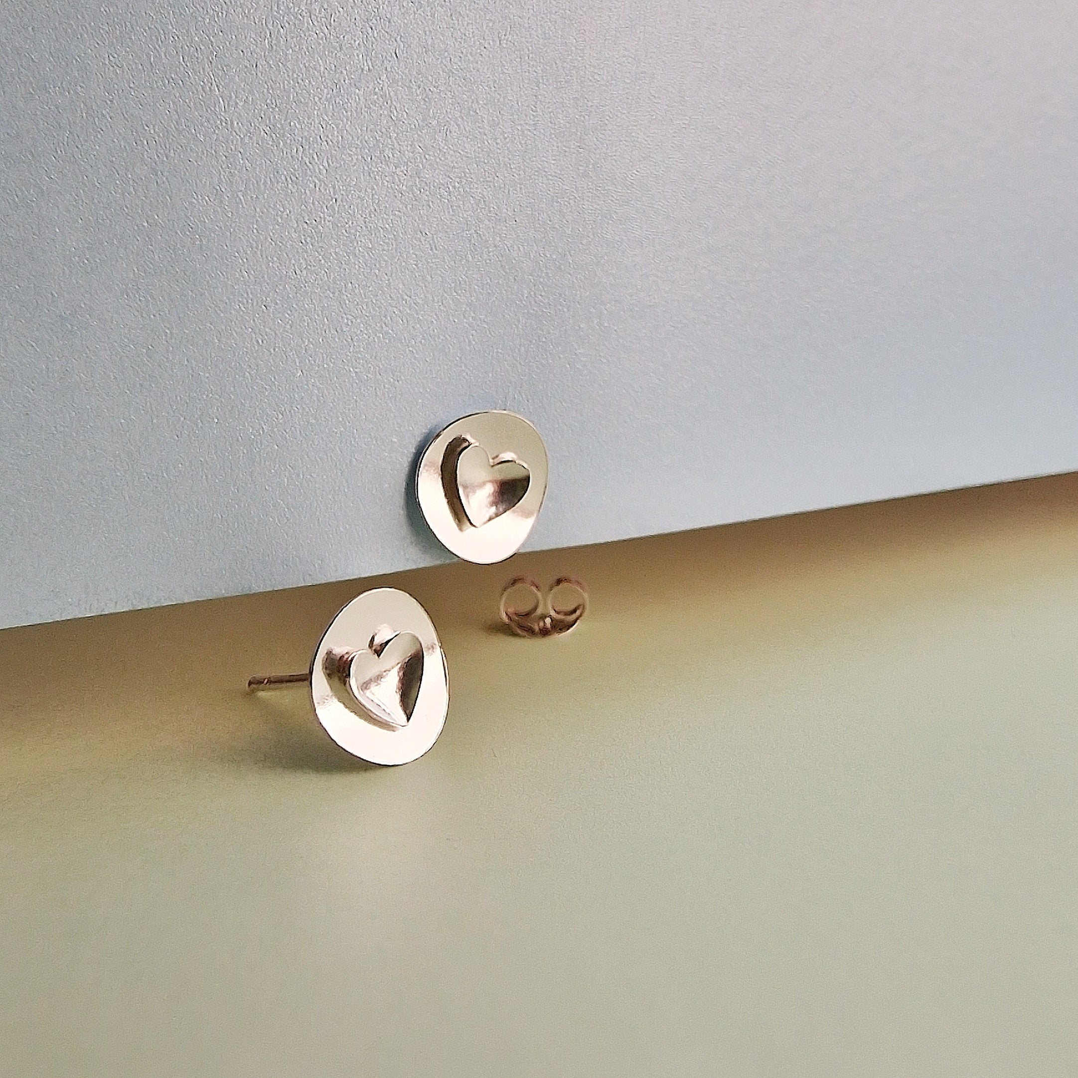 Official Yeo Valley Silver Heart Earrings
