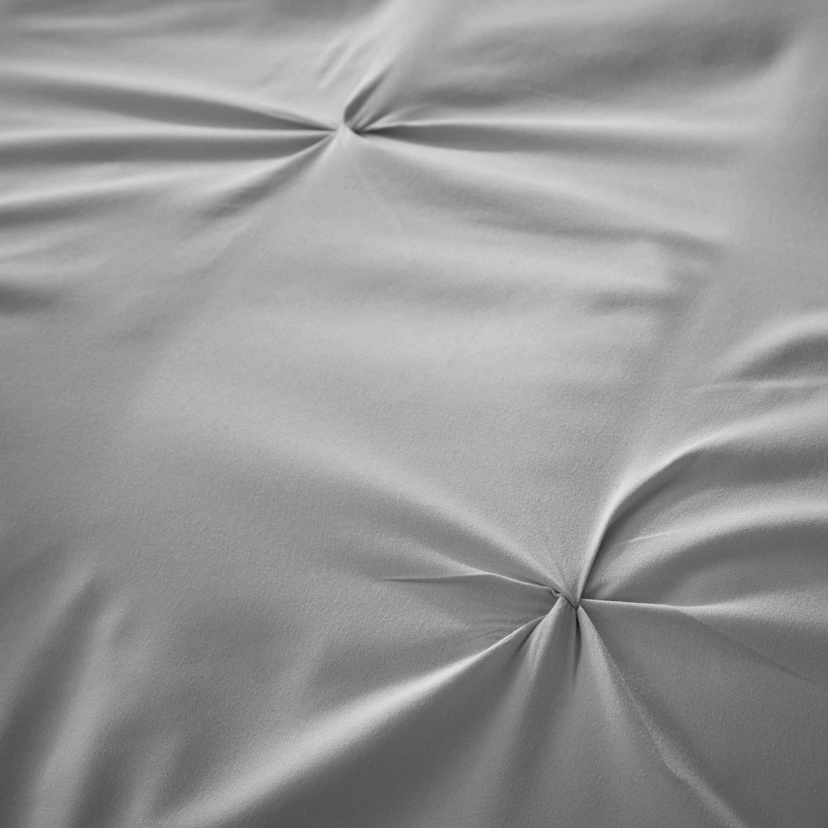 OLIVIA ROCCO Pintuck Grey Microfibre Duvet Cover Set With Pillowcases Soft Breathable