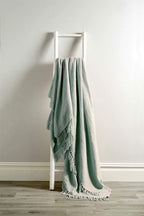 OLIVIA ROCCO Lisbon Pure Indian Cotton Handwoven Honeycomb Throw Blanket Lightweight