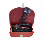 Olympia Handmade Leather Bag - Marsala Red