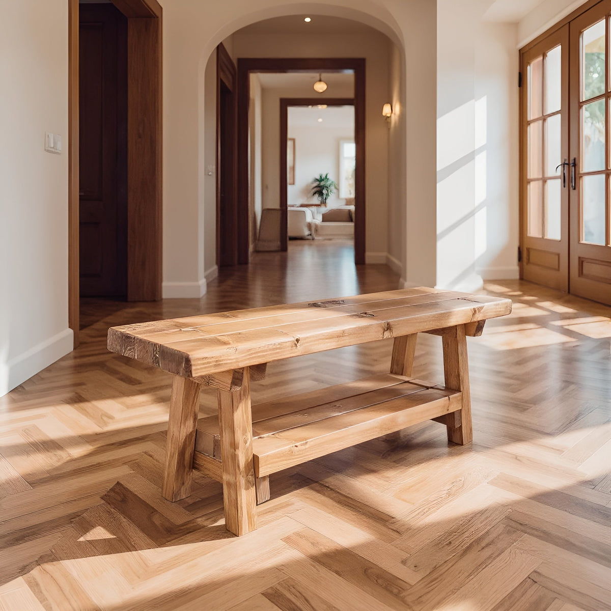 VORA Rustic Bench For Entryway