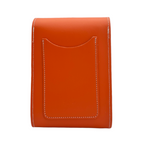 Handmade Leather Festival Phone Bag - Orange