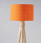 Orange Lines Geometric Contemporary Lampshade, Ceiling or Table Lamp Shade