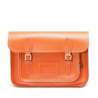 Handmade Leather Satchel - Orange