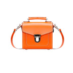 Handmade Leather Sugarcube Handbag - Orange