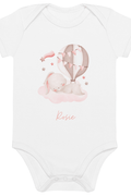 Personalised Name Bunny Hot Air Baloon Bodysuit