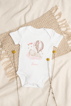 Personalised Name Bunny Hot Air Baloon Bodysuit