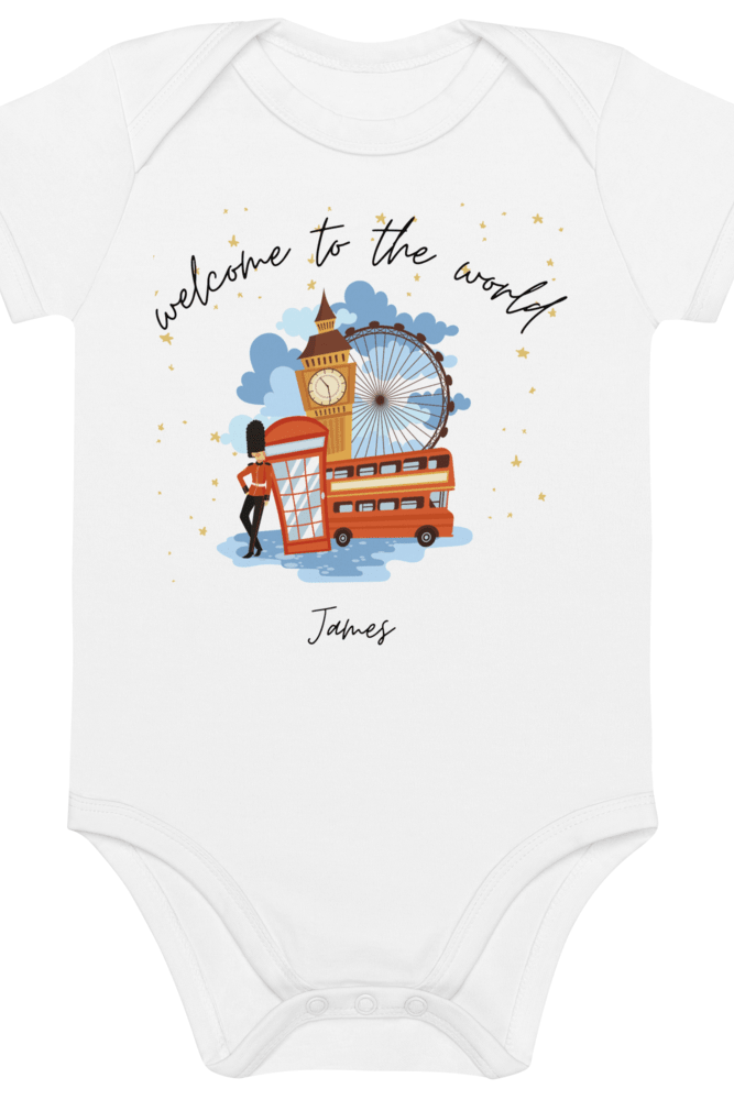 Welcome to the World London Town (Personalised Name Bodysuit)