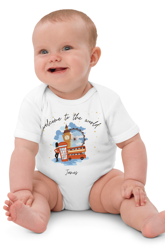 Welcome to the World London Town (Personalised Name Bodysuit)