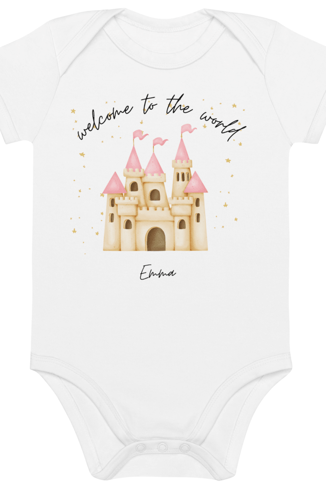 Welcome to the World Princess Castle (Personalised Name Bodysuit)