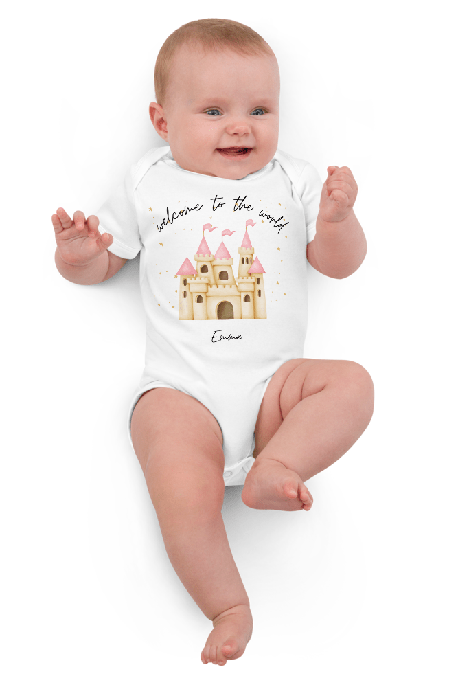 Welcome to the World Princess Castle (Personalised Name Bodysuit)