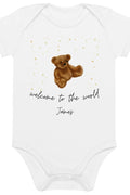 Welcome to the World (Personalised Name Bear Bodysuit)