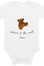 Welcome to the World (Personalised Name Bear Bodysuit)